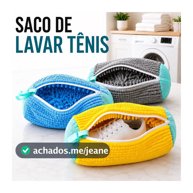 Saco de Lavar Tênis Na Máquina Saco Protetor Com Zíper Reforçado Para Lavagem de Calçados Kit 1/2/3 Bolsas de Lavagem