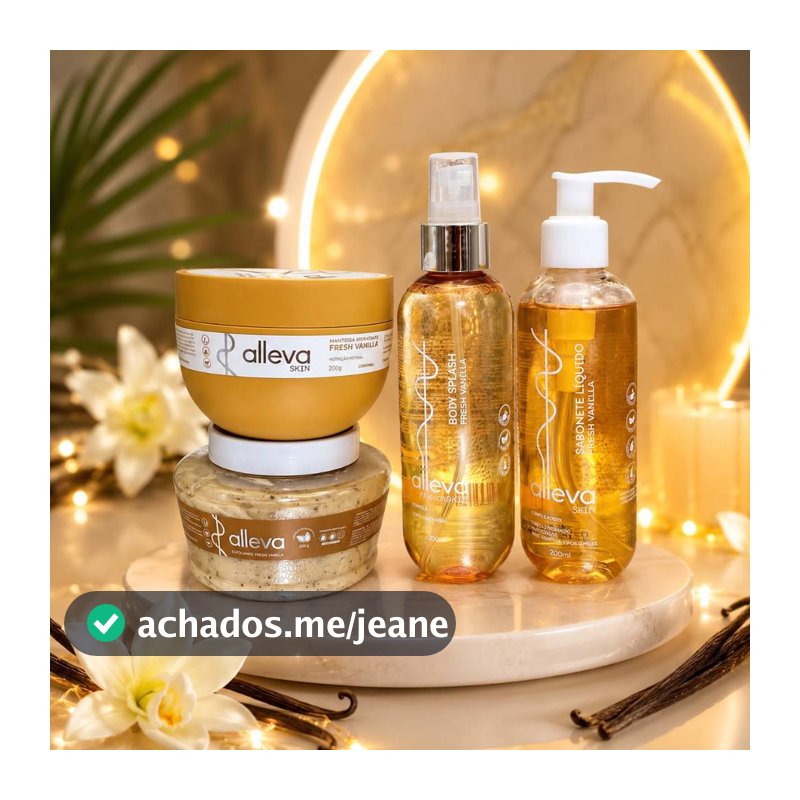 Kit Hidratante + Body Splash + Sabonete Líquido + Hair Mist alleva 4 itens