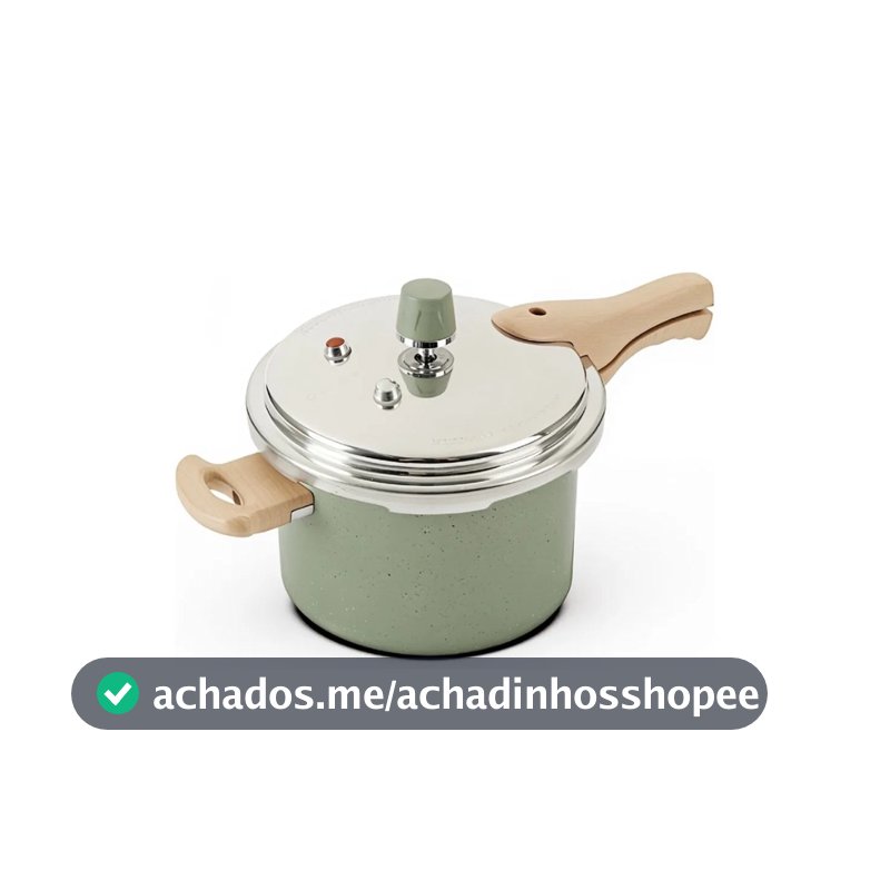 Panela De Pressão 4,4 Litros Com Fundo De Indução E Revestimento Cerâmico Oikos