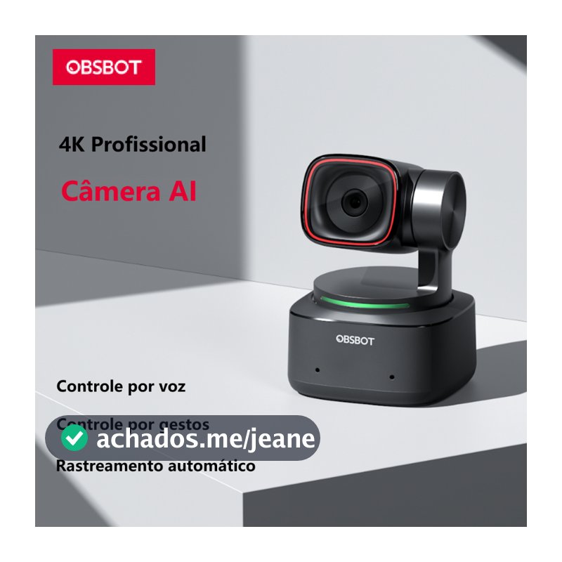 OBSBOT Câmera Ai Tiny 2 4k Webcam Adequado Para e-Esports e Transmissões ao Vivo