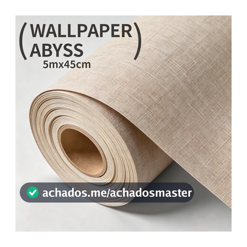 Papel de Parede Textura Linho Bege 5m - Resistente, Decoração Moderna para Ambientes Internos