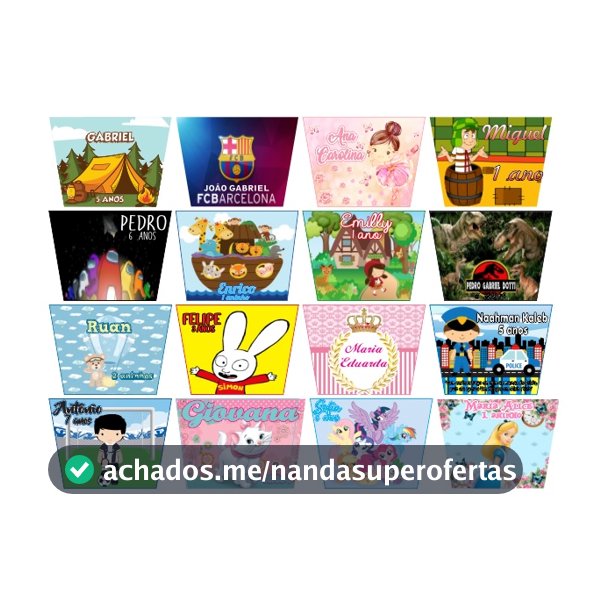 Rótulo Adesivo Personalizado em Papel Fotográfico para Lembrancinha de Balde de Pipoca de 1L e 1,5l