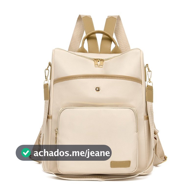 Mochila feminina fashion, portátil e de grande capacidade, à prova d’água