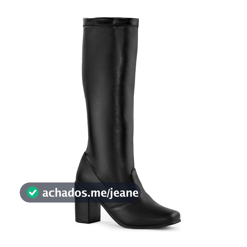 Bota Feminina Lumiss Cano Longo Stretch Salto Alto Grosso Confortável Montaria Fashion Blogueira