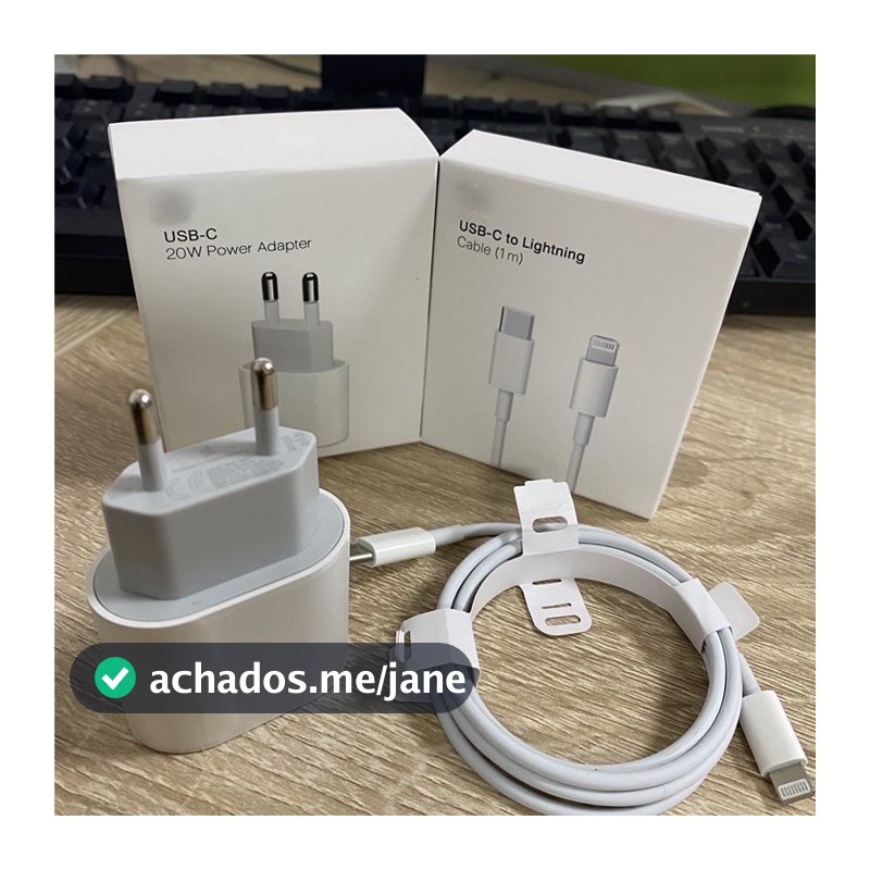 {ORIGINAL} KIT Carregador Cabo E Fonte Tipo C Lightning XR,11,12,13,14 LACRADO