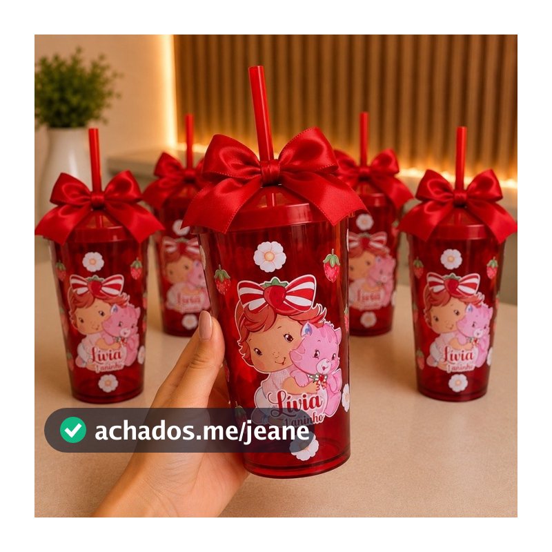 Lembrancinha Copos Personalizado - Festa Moranguinho