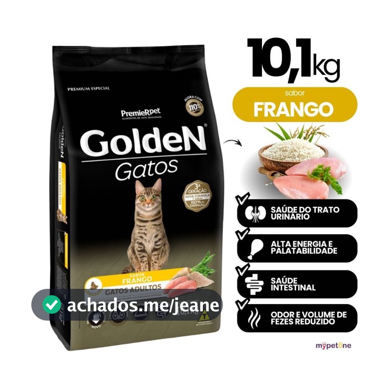 Ração Golden Fórmula Gatos Adultos Sabor Frango 10,1kg