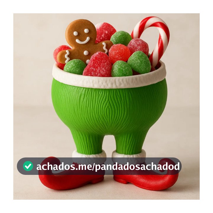 Tigela Pote Grinch Cachepot Doces Mesa Natal Decoração Christmas Presente Guloseimas Natalina