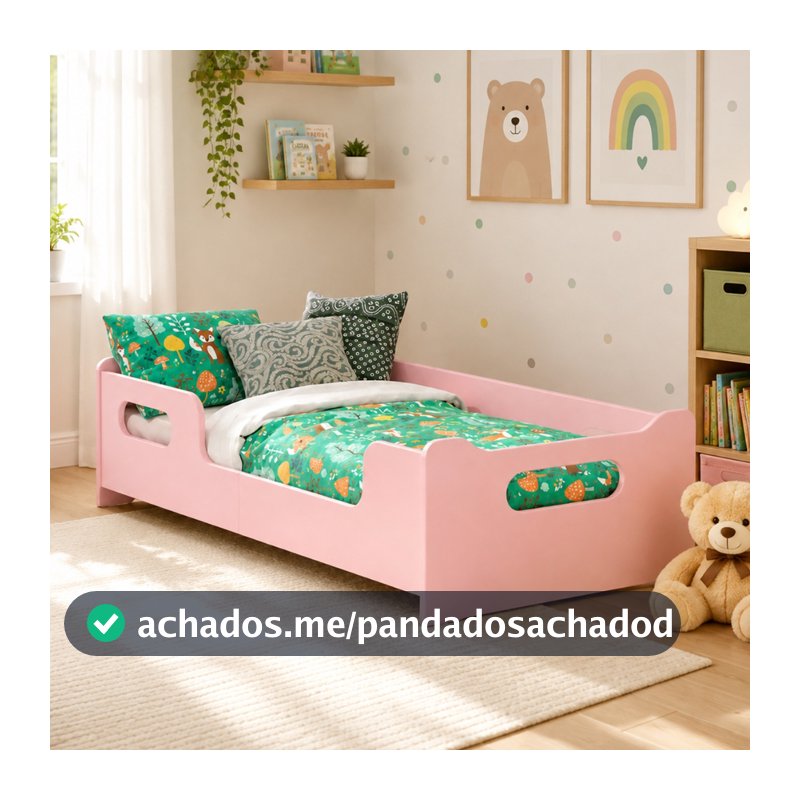 Cama Montessoriana Infantil Encanto Com Colchão Para Quarto Mini Cama Moderno Elegante