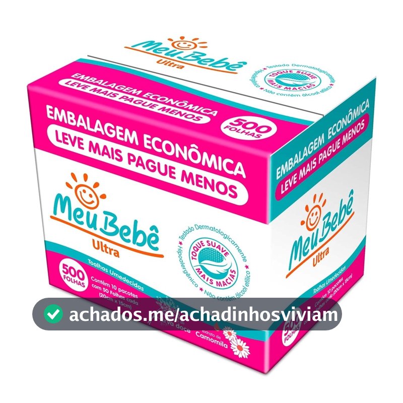 Toalha Umedecida Meu Bebê Ultra 500 Folhas