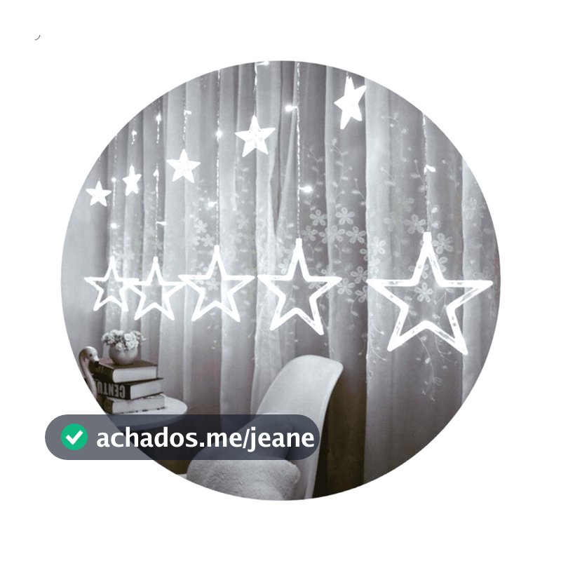 Cascata Estrela Luz Fixa 138 Leds Decoracao Natal 3,5m