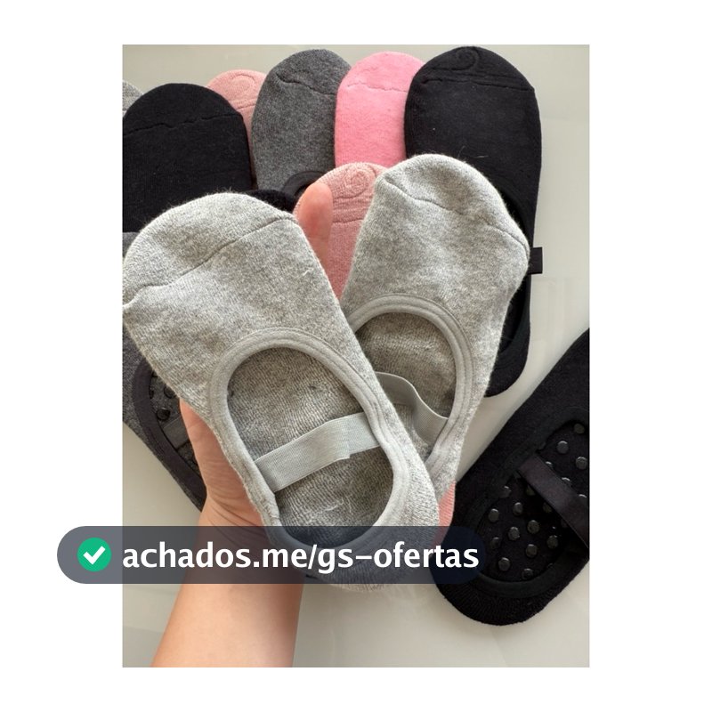 Kit 6 pares Meia yoga Pilates C/ Antiderrapante  Modelo LISA Tam.35-41