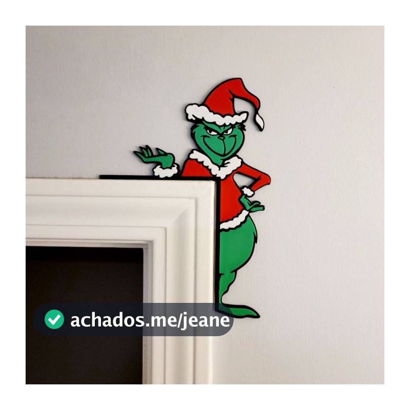 Enfeite Natalino Grinch Completo – Decoração Geek Criativa – Natal Merry Grinchmas