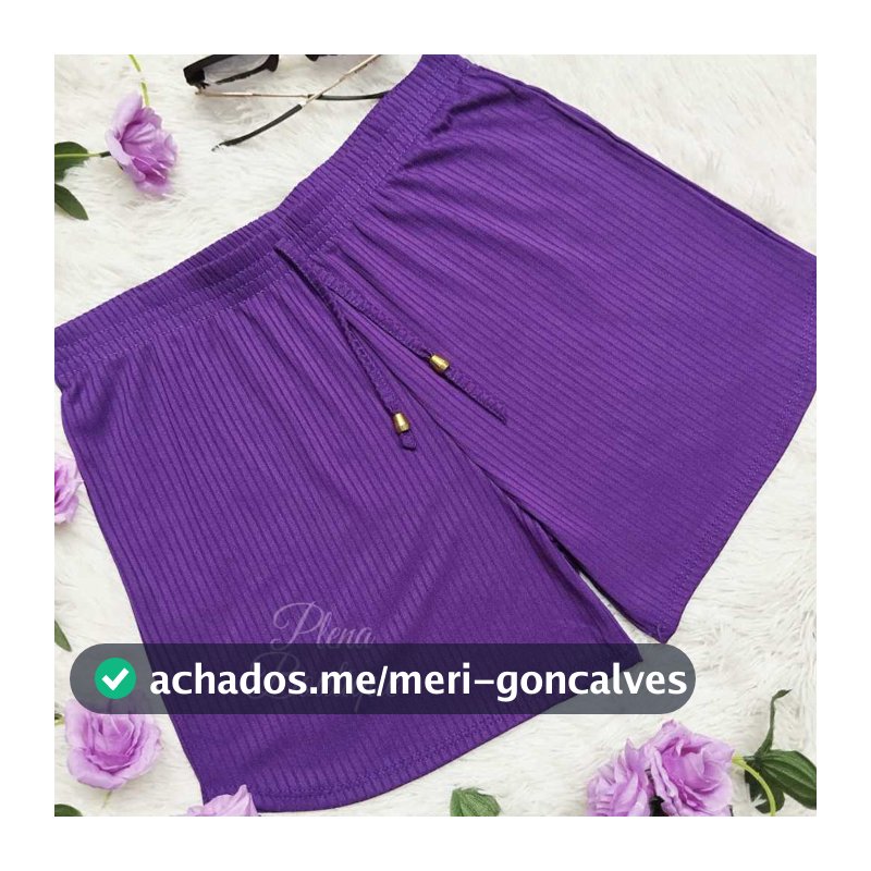 Shorts Feminino Canelado Casual Cores