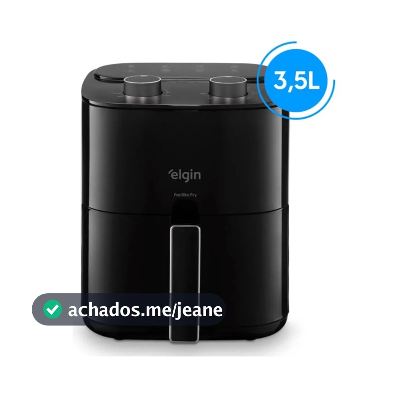 Fritadeira Elétrica Air Fryer Elgin Facilita 3,5 Litros 1400W e Circulação de Ar 360° Antiaderente