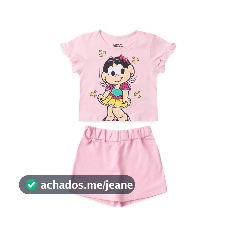 Conjunto Infantil Feminino Princesa Magali - Turma da Mônica