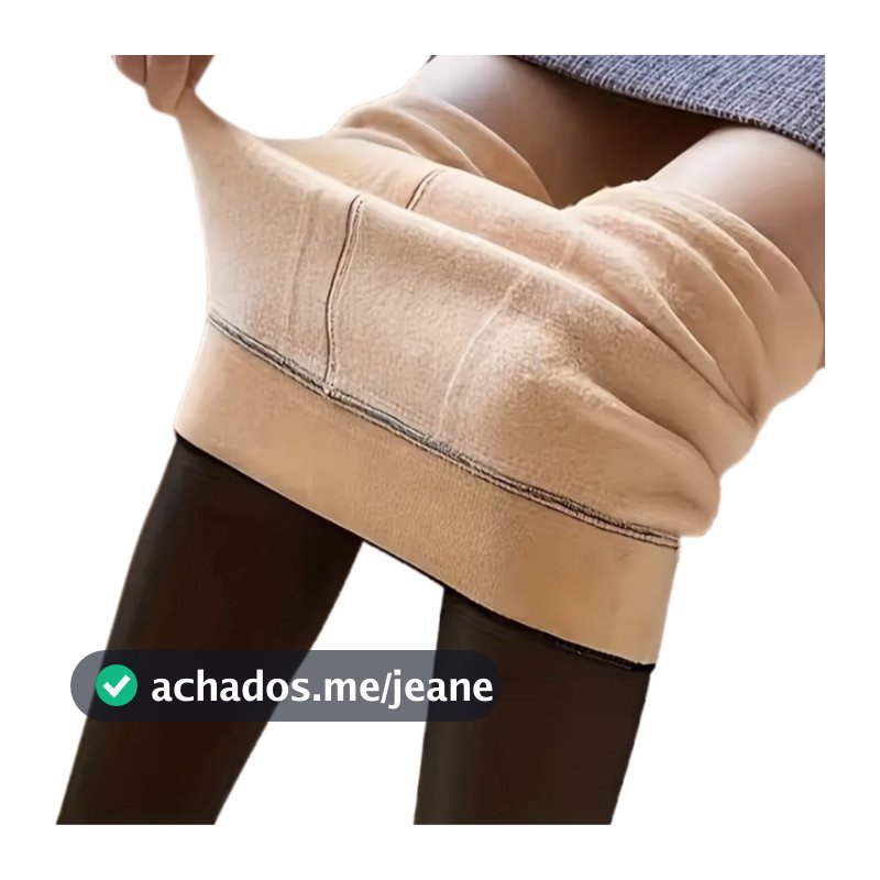 Z&D Lingerie Meia Calça De Lã Térmica Translúcida Forrada Plus Size Extra