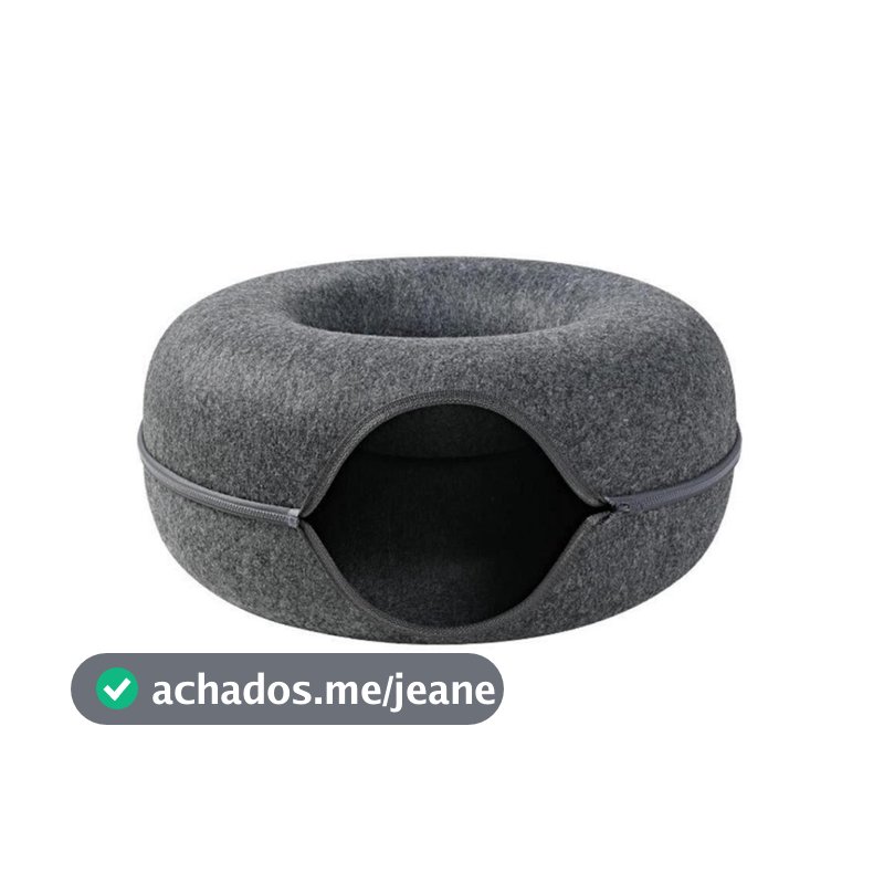 Cama Túnel Gato Interativa Donut Pet Brinquedo Caminha Felino Casa Casinha