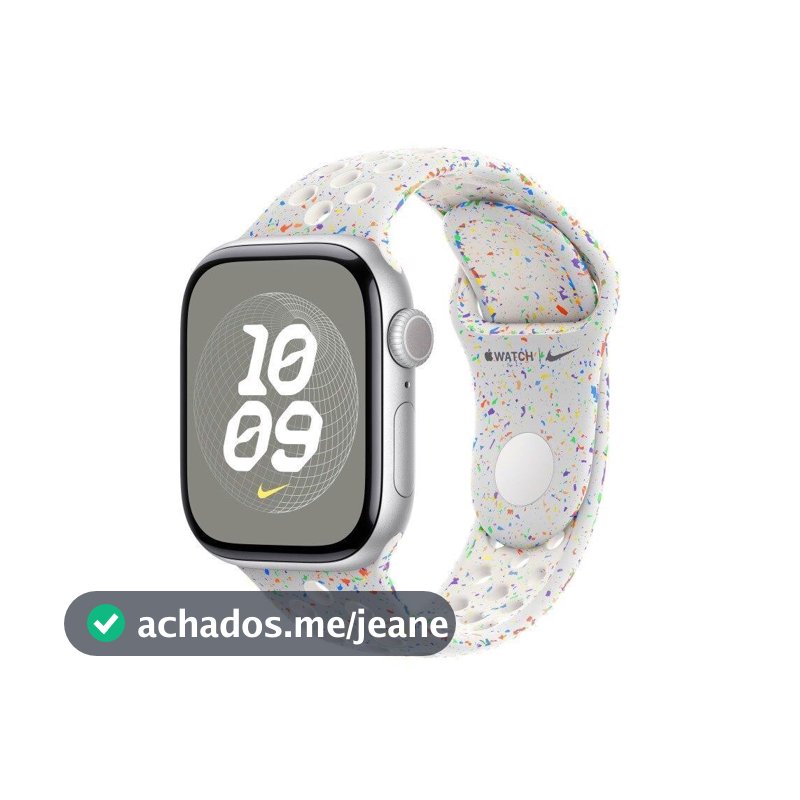 Pulseira Apple Watch 42 mm, Esportiva Nike, Apple, Platina