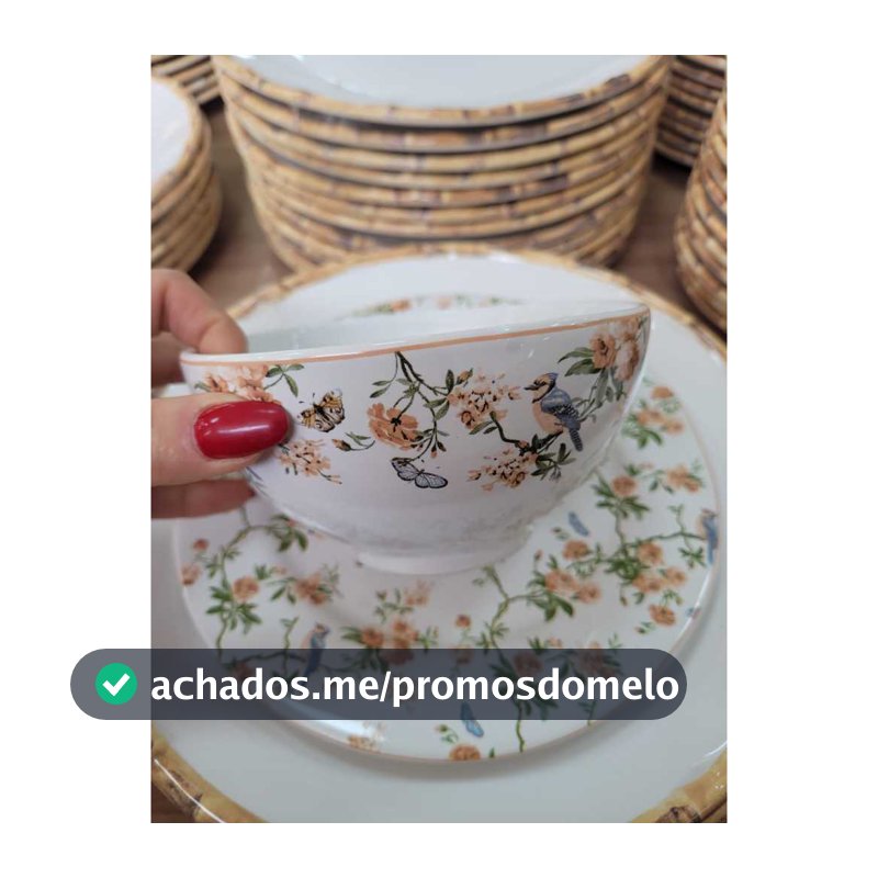 Bowl Cerâmica Peonies Floral 480ml