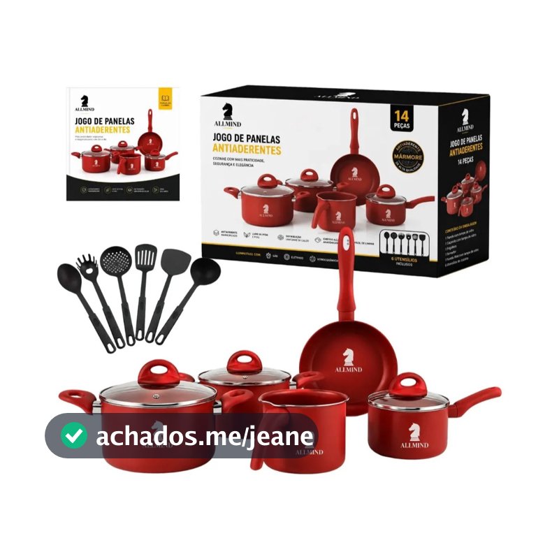 Jogo De Panelas Antiaderente 14 Peças Cerâmica Premium 3 cores Indução Fogão Cozinha Completa Luxo