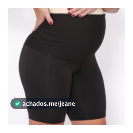 Bermuda Gestante Maternidade Cos Alto Suporte para Barriga Com forro BLACKOUT PP ao Plus Size