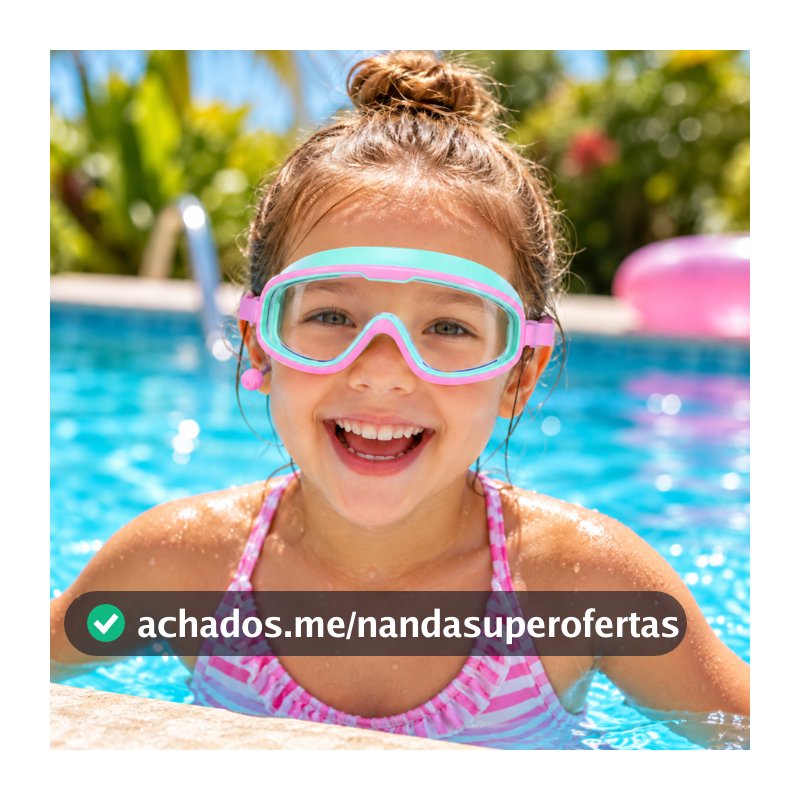 Óculos de Natação Infantil com Protetor de Orelha À Prova d'Água, Antiembaçante e HD para Meninos e Meninas