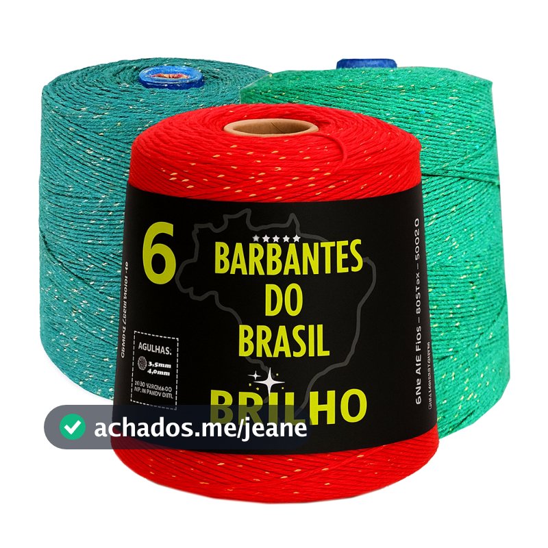 Barbante Fio 6 com Brilho 500g 585mt - Barbantes do Brasil