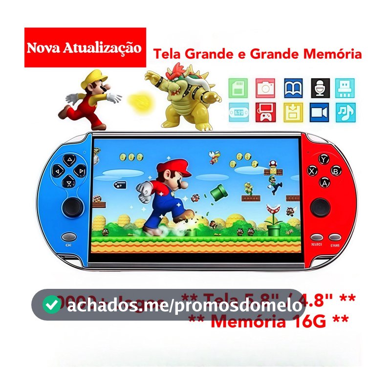 2026 Videogame Portatil Tela 5.8" /4.8" +10000 Jogos Retro 16GB, Console de Mão Memoria Expansivel