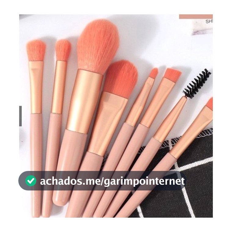 INLIS ANA Kit 8 Pincéis Com Maquiagem Para Base Blush E sombra
