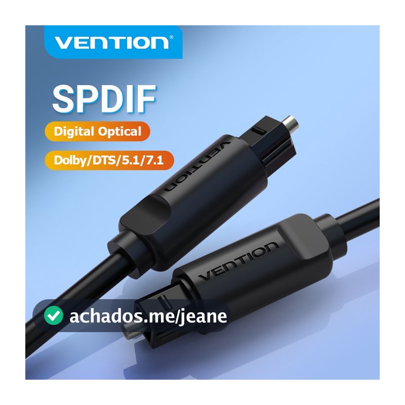 VENTION Digital Optical Audio Cable Home Theater Fiber Optic Toslink Male to Male Cord for Sound Bar TV  PS4 Xbox