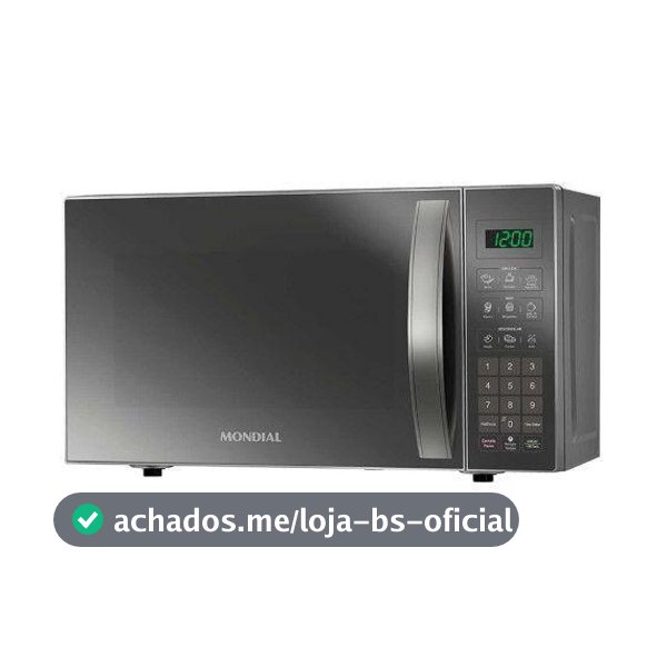 Micro-ondas Mondial 21 Litros Mo-01-21-E Cinza Espelhado