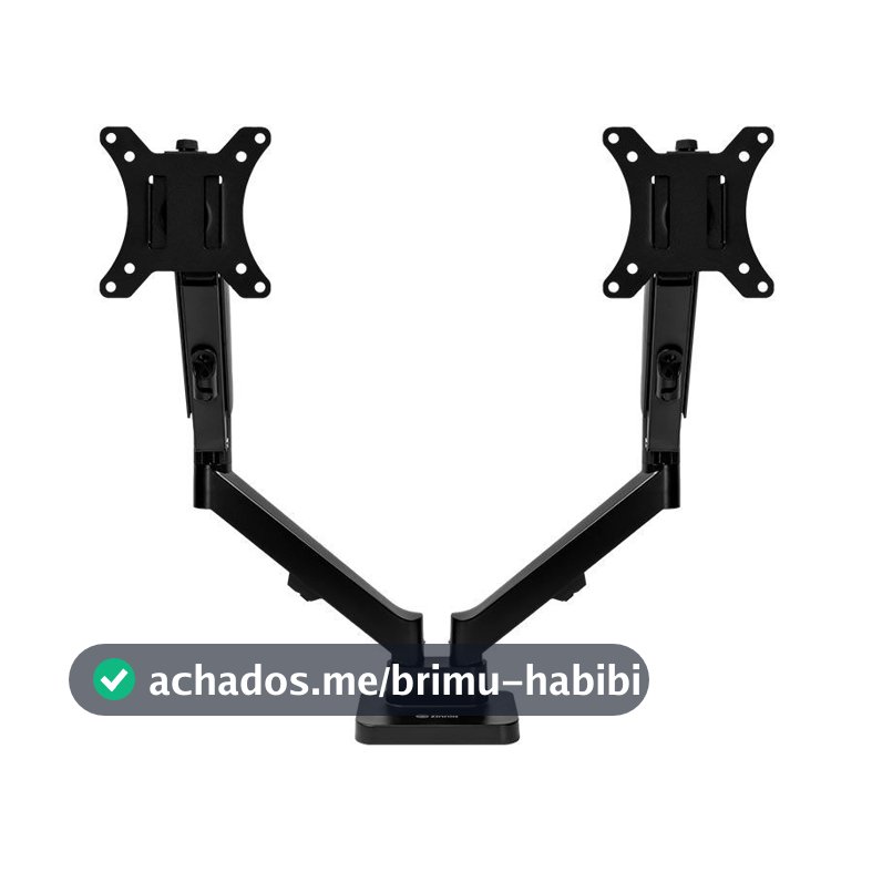 Suporte Articulado Para 2 Monitores 13 a 32 Pistão a Gás Zinnia Nimbo 210 Preto,ZNO-ZNNBO210-BK01-V2