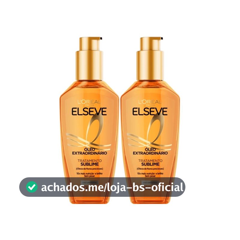 Kit Óleo Capilar Elseve L'Oréal Paris Óleo Extraordinário: Nutrição, Brilho  - 2 Unidades
