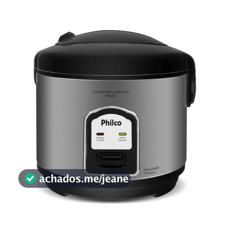 Panela de Arroz Elétrica Philco 5 Xícaras 1,6L PPAE01