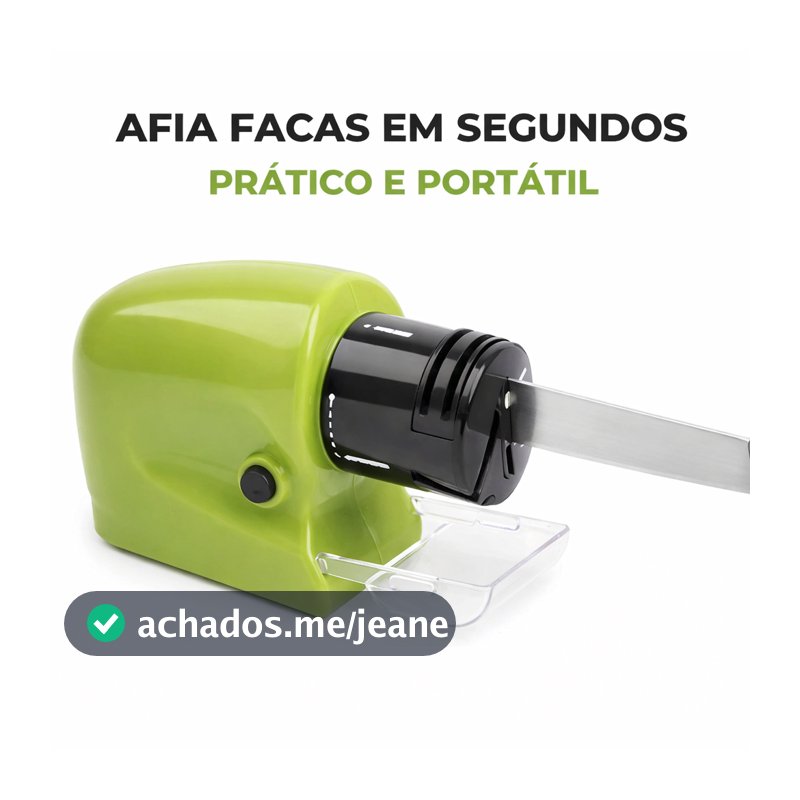 Afiador Elétrico Facas Compacto Prático Cozinha Facas Sempre Afiadas Rápido Sem Esforço Cozinha Prática Utiliza Pilha