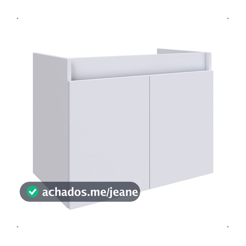 Gabinete de Banheiro Suspenso Perseu 2 Portas 67cm Armário MDP 12mm Sem Cuba e Sem Tampo