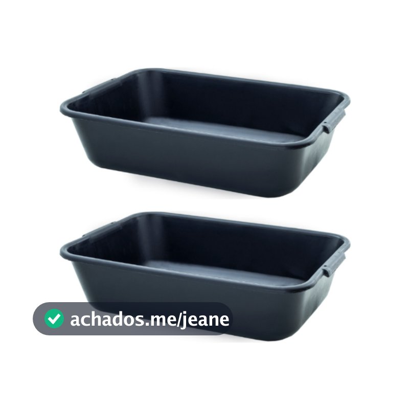 Kit 02 Caixa Plástica 40 Litros Com Alça Reforçada Multiuso Massa Cimento Areia Pet - Promoção