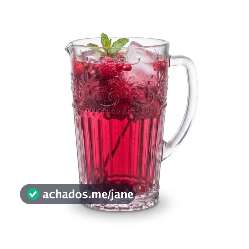 Jarra Wolff Mauve 750ml de Cristal Lapidado com Design Clássico para a Mesa Posta Ideal para Água Suco e Bebidas Geladas