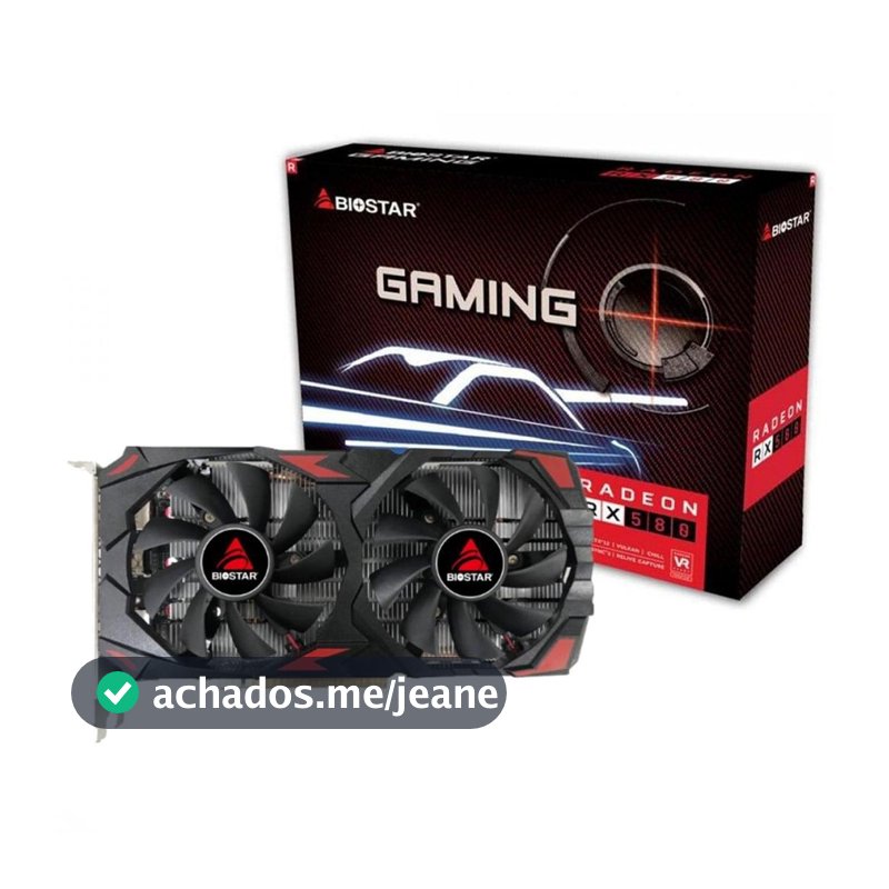 Placa de Vídeo Biostar AMD Radeon RX 580 2048SP, 8GB, GDDR5, 256 Bit, VA5815RQ82