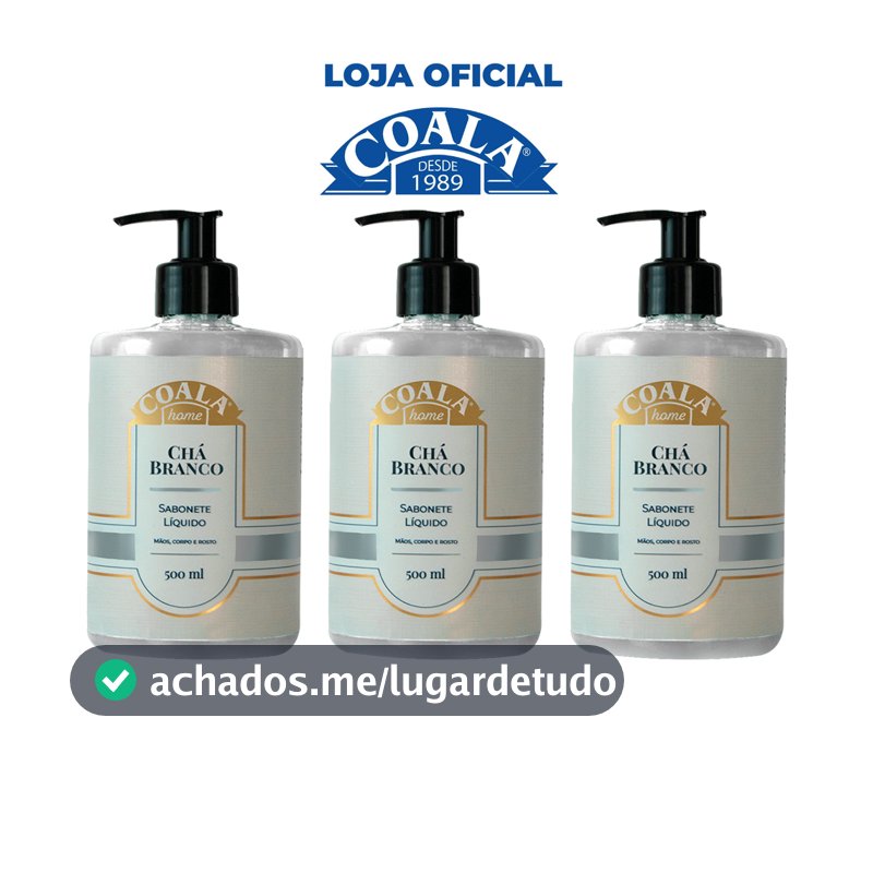 Kit 3 Unidades Sabonete Líquido Chá Branco 500 ml