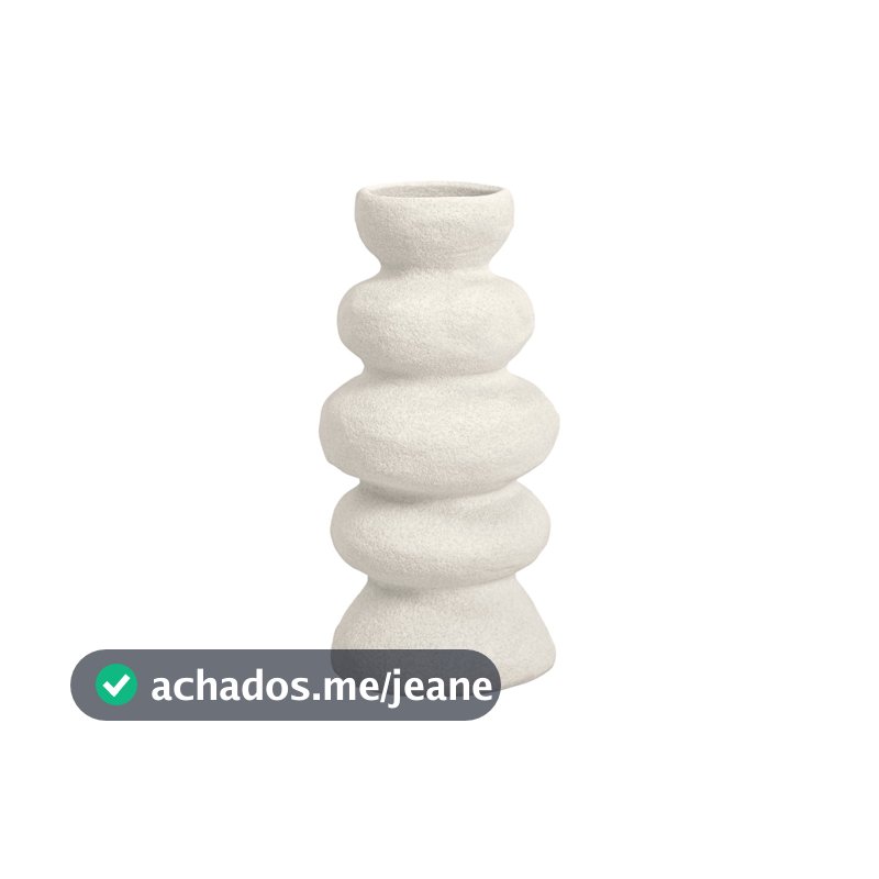 Vaso Decorativo Flores Contemporâneo Alto Em Cerâmica Nórdico Rústico Ondas Grande Decoração Plantas