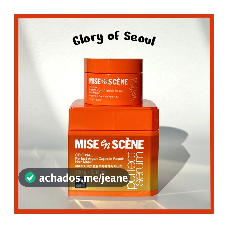 [Novo] Máscara Capilar Reparadora Mise en Scene Perfect Argan Capsule Original , 180g/30g (Mini)