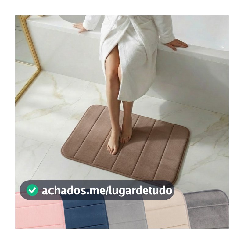 Tapete Foam Absorvente 38x58 cm Soft Antiderrapante Toque Macio Cores Variadas