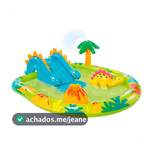 Piscina Infantil 143 L Inflável Playground Dino 57166 Intex