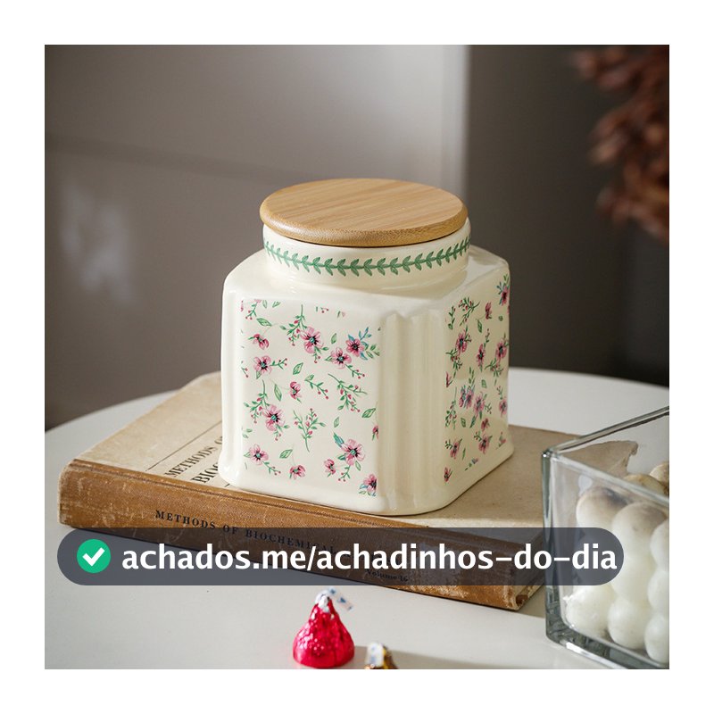 Jarra selada de cerâmica para cozinha, jarra quadrada para armazenamento de chá, doces brancos, gato, cachorro, comida,