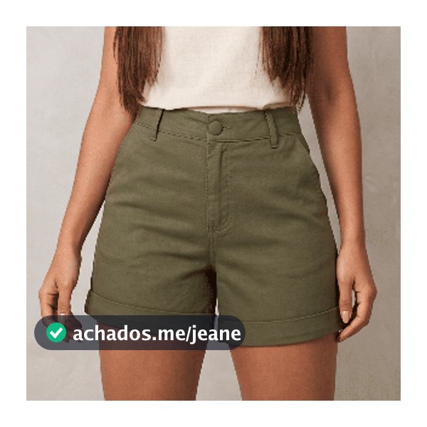 Short Jeans Feminino Cintura Alta com Barra Dobrada Verão