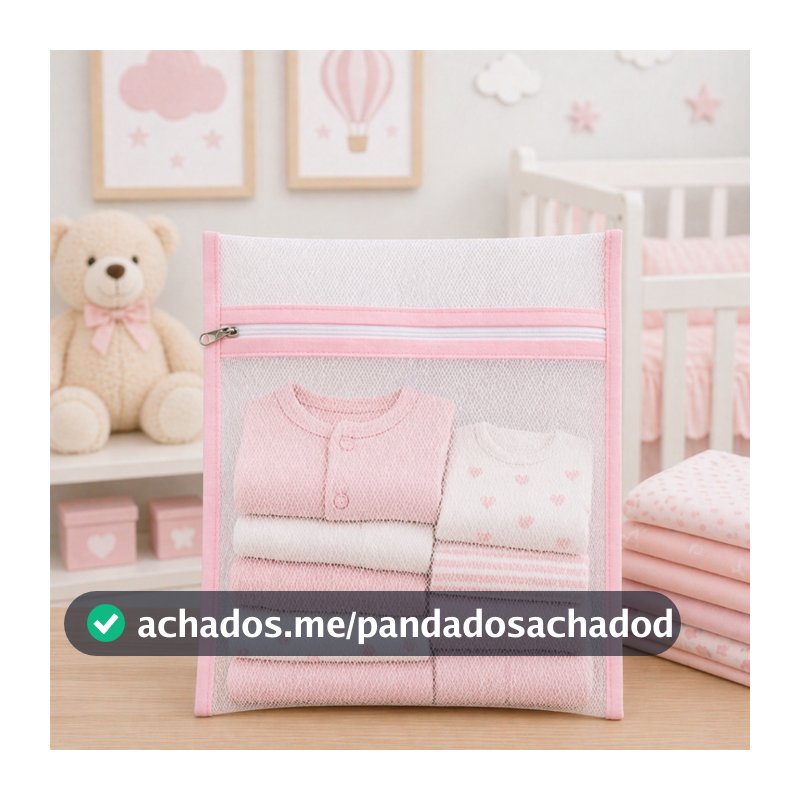 Kit 6 Organizadores De Filó Para Mala De Bebê Maternidade Saquinhos Para Trocas De Roupa Com Zíper