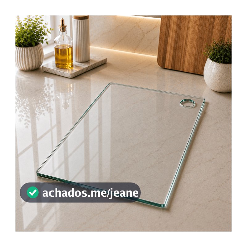 Tábua de Corte de Vidro para Churrasco e Carne Fácil de Limpar Sem Cheiro 25x37