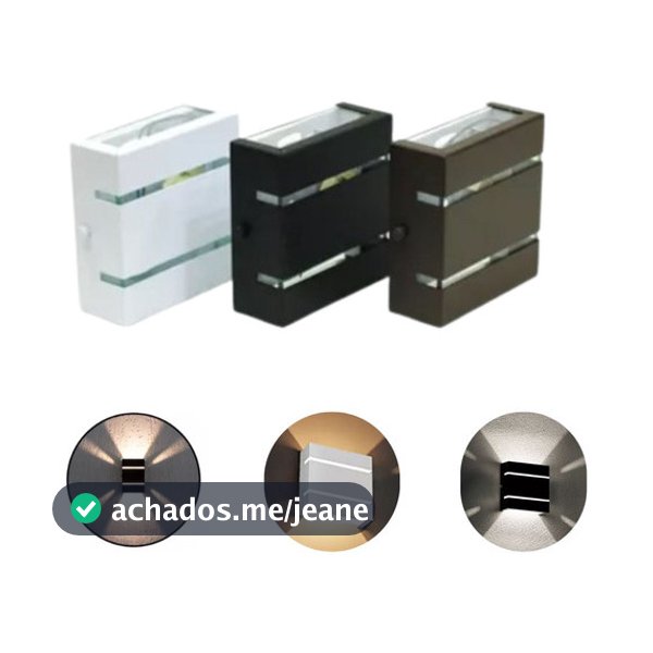 Kit 4 Arandela Luminária Slim Externa Interna 2 Frisos Moderna Apartamento Casa Corredores Jardim
